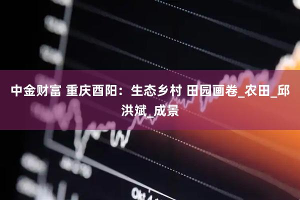 中金财富 重庆酉阳：生态乡村 田园画卷_农田_邱洪斌_成景