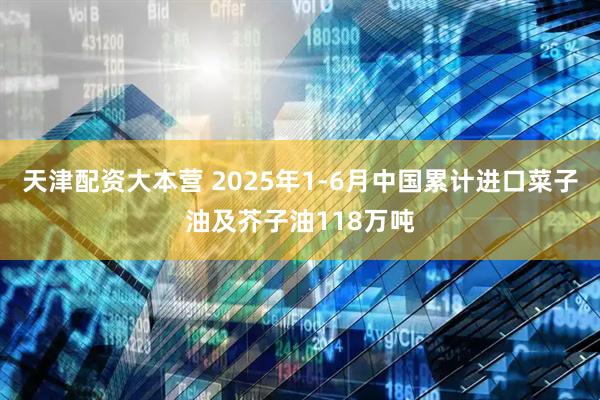 天津配资大本营 2025年1-6月中国累计进口菜子油及芥子油118万吨