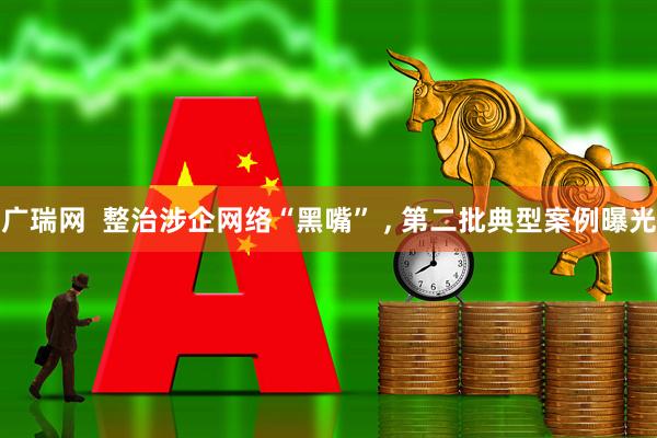 广瑞网  整治涉企网络“黑嘴” , 第二批典型案例曝光